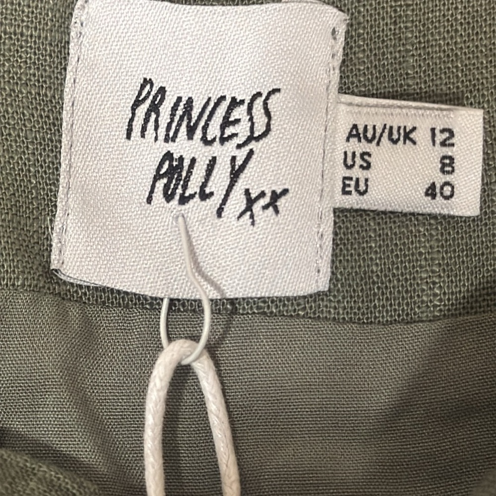 Princess Polly olive green wrap skort - Picture 3 of 5
